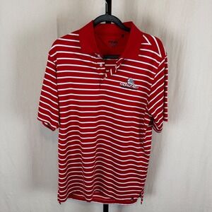 Ping Performance Gonzaga University Bulldogs Golf Polo Shirt Red White Striped M